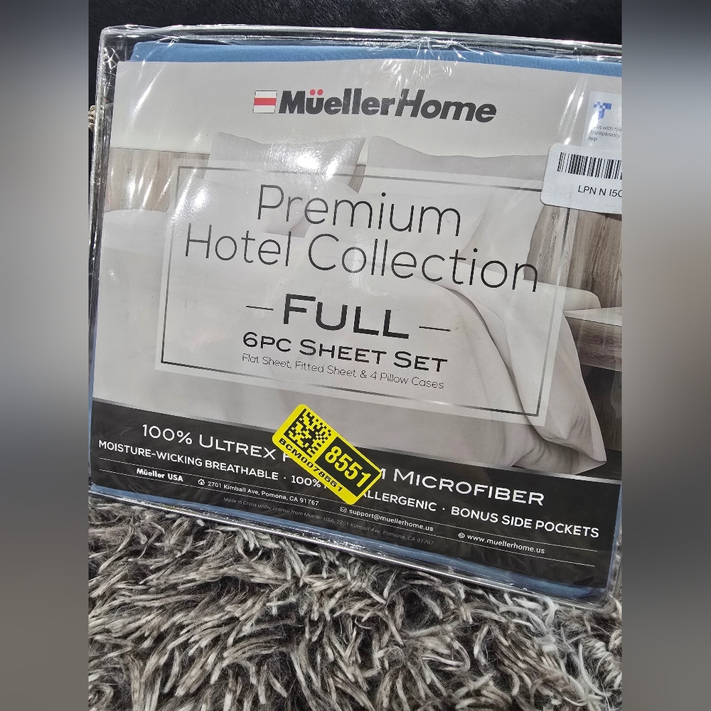 Mueller Home Premium Hotel Collection 💙 FULL 💙 Sheet Set